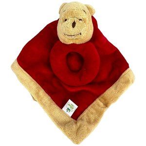 Disney Babies Winnie The Pooh Baby Lovey Plush Red Rattle Security Blanket Toy